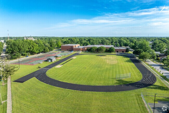 Sarah Scott Public Middle School has a track and field pitch for the kids to use.