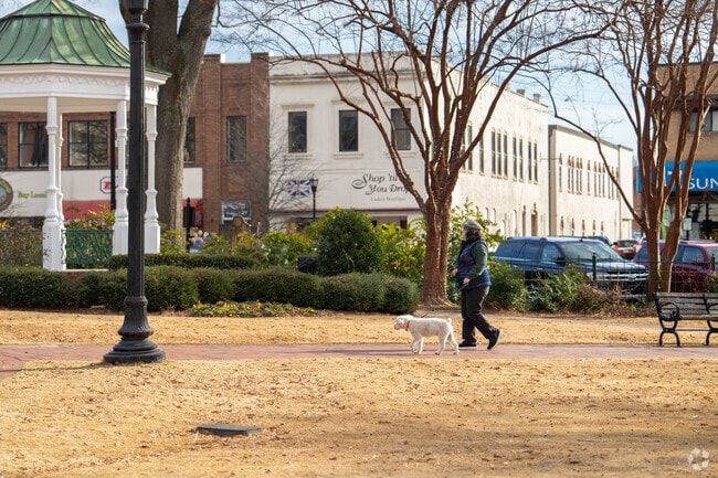 Frasier locals can take their dogs for a walk through Glover Park in Downtown Marietta.