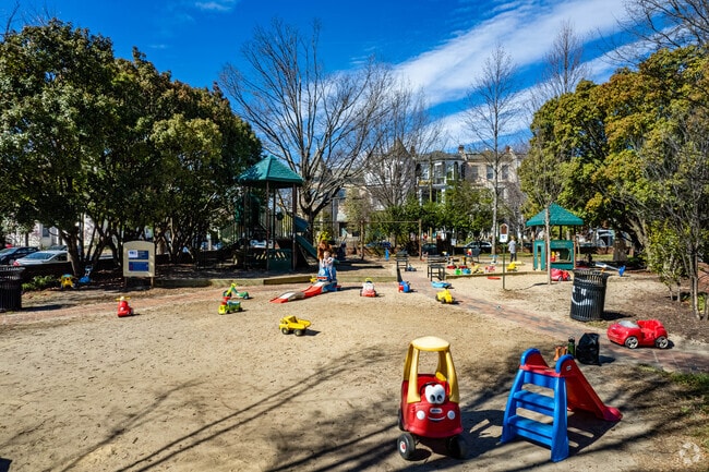The Lombardy & Park Avenue Triangle offers tots local to The Fan neighborhood a place to play.