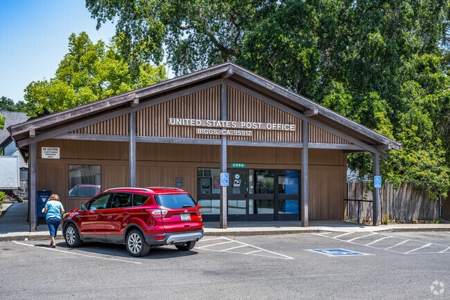 The United States Post Office has a barn style vibe in Biggs.