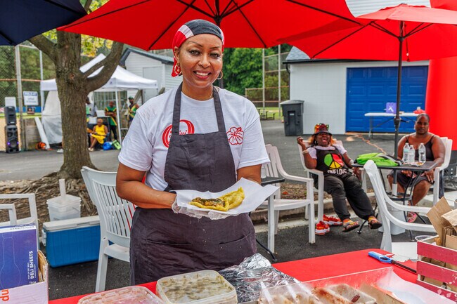 Get the best double you'll ever have at Trini Quizeen, found in Rodney Village and at festivals.