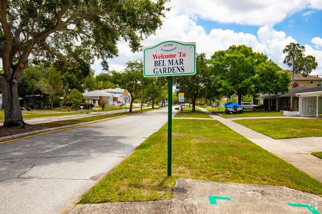 One of the historical welcome signs in the area of Belmar.