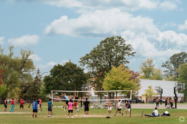 Riverside Park south of Old Town is a popular spot due to the volleyball and football fields.