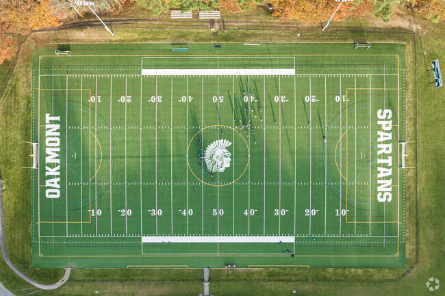 Oakmont Regional Highschool has a great football team and extra curricular activities.