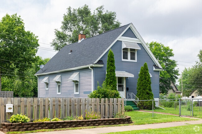 Downtown Rock Island features cape cod style homes with nicely manicured yards.