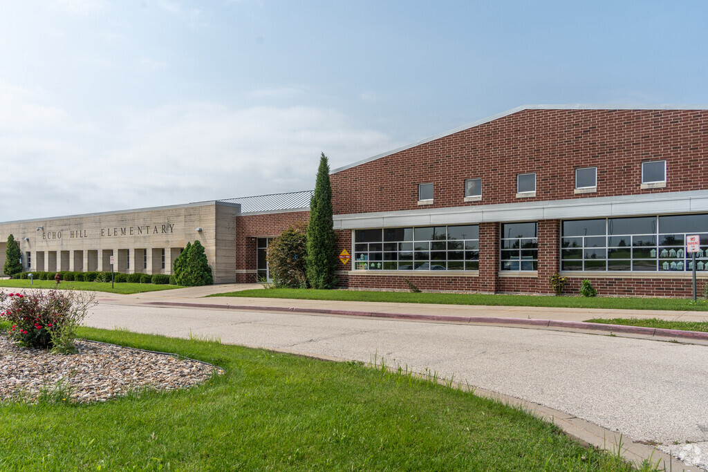 The beautiful campus of Echo Hill Elementary includes modern amenities for students.
