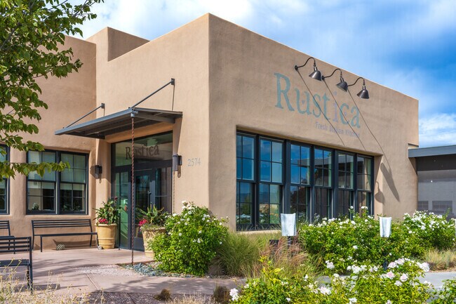 Residents can head over to Rustica for delicious Italian plates in a warm, comfortable setting.