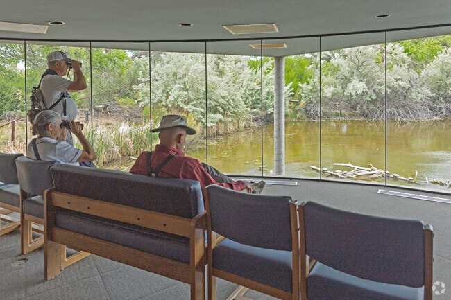 North of Alvarado Gardens, the Rio Grande Nature Center has an observation deck.