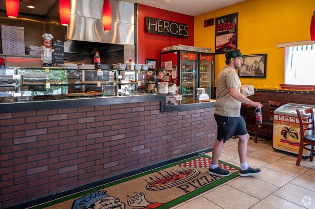 Franico's Pizzeria is a regular take-out spot for locals.