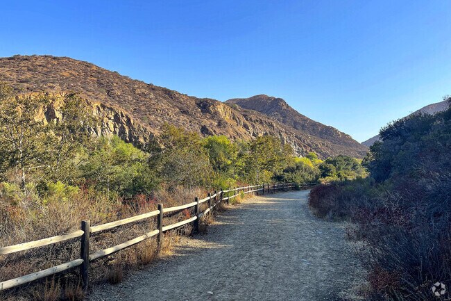The canyon trail path at Mission Trails.