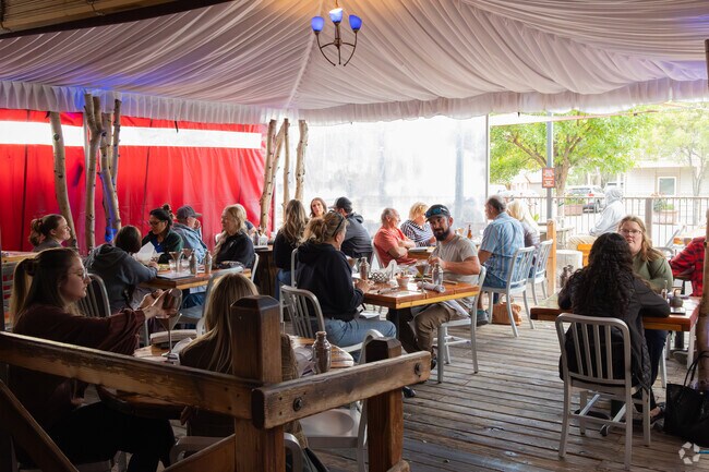 Miner’s Claim offers outdoor seating and a full cocktail menu.