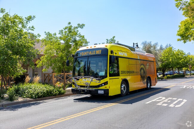 The Yountville Bee Line shuttle has dozens of stops for residents to get around the city.