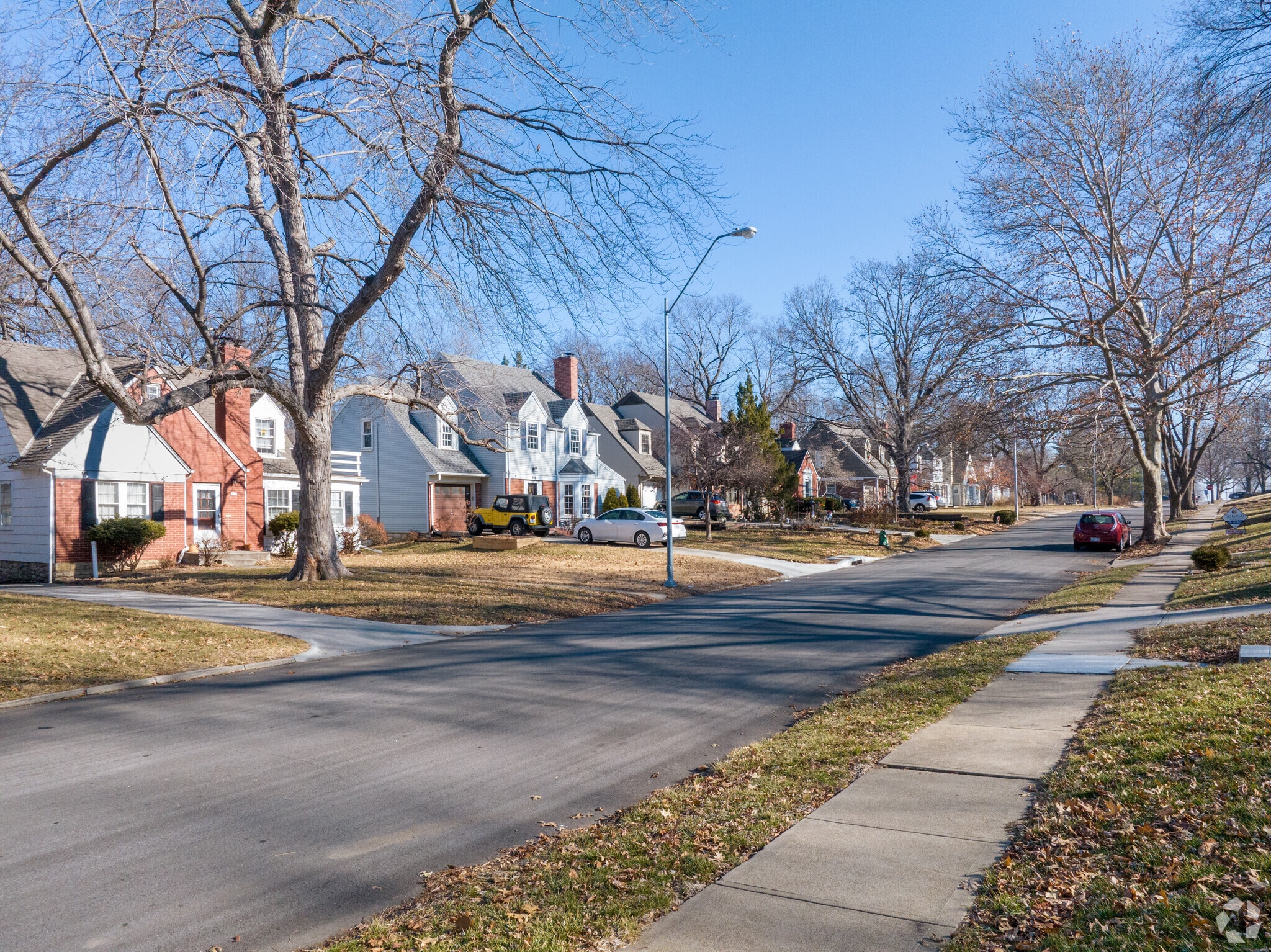 Sidewalks run throughout Holmes Park, securing its residents.