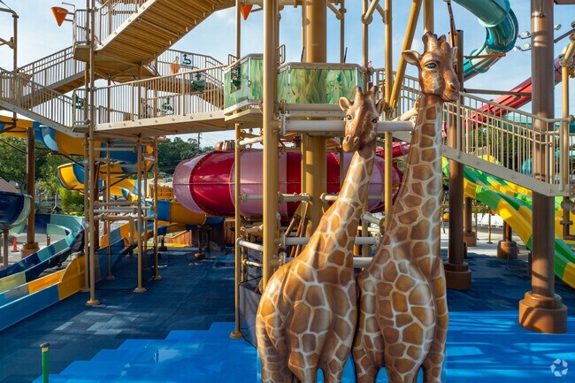 Serengeti Springs Waterpark attracts visitors with its exciting slides and spacious wave pools.