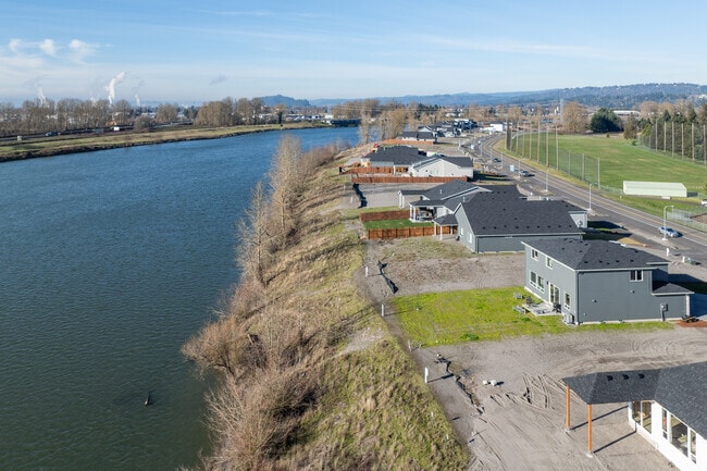 Kelso features new river front construction along the Cowlitz River.