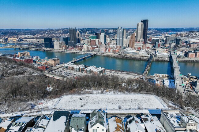 Emerald View Park also features one of the best views of Downtown Pittsburgh, PA.