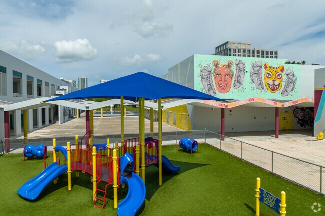 Students can enjoy the playground at Eneida M. Hartner Elementary in Wynwood.
