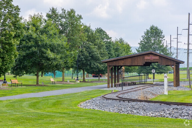 Hop aboard the train that runs on weekends in the summer at Miner Station in Norlo Park.