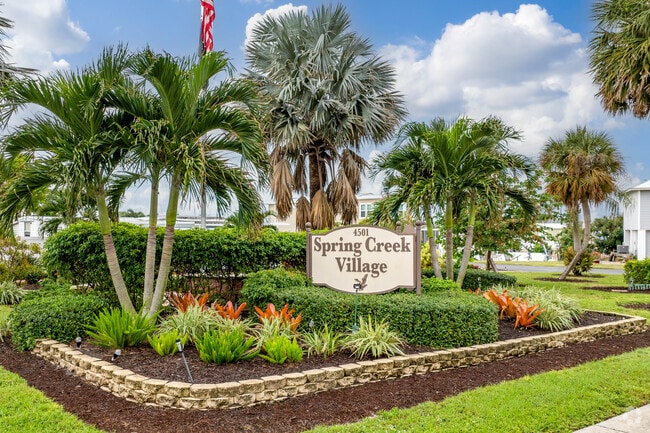 Spring Creek Village enjoys private access with one road in and out of the community.