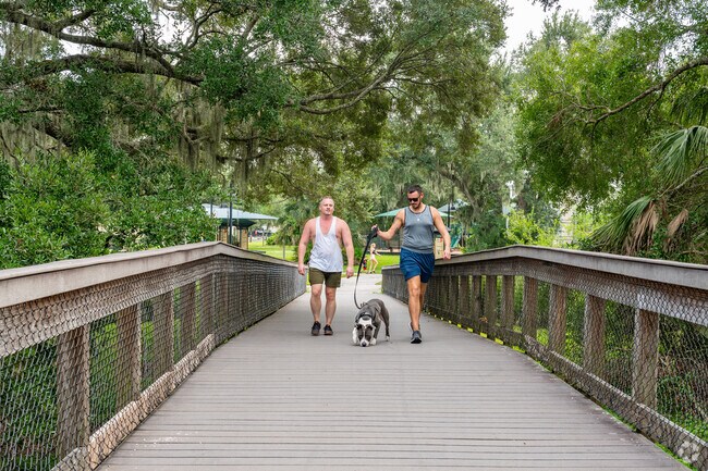Urfer Family Park features wooded paths and the historic Wilson House.