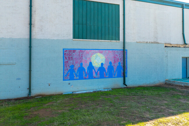 Students of James Delaney Elementary School show their school pride.