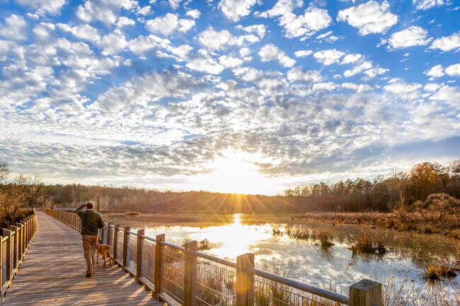 Locals can enjoy the ADA accessible boardwalk or fish in the creek at Tuckahoe Creek park.