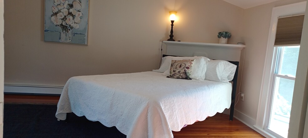 Large bedroom with blackout curtains