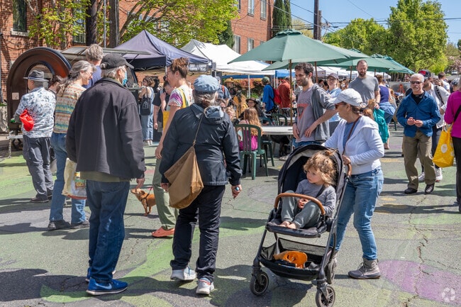 Locals shop fresh produce at the Farmer's Market near Fourth Plain Village.