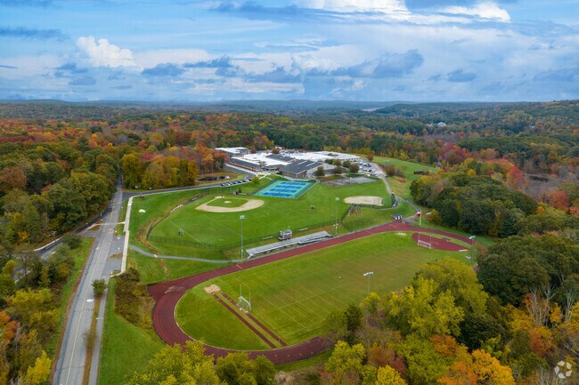 Quaboag Regional High School in Warren hosts athletic fields for after-school sports.