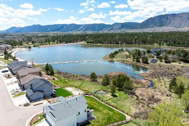 There are homes that located next to Monument Lake in Monument.