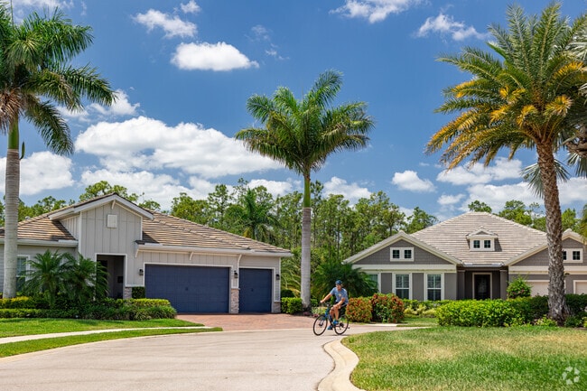 Homes in Naples Reserve are built on quiet roadways, perfect for cycling around the community.