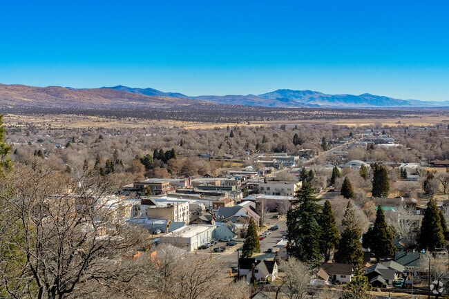 Historic architecture along Main Street can be seen from Inspiration Point hiking trail in Susanville.