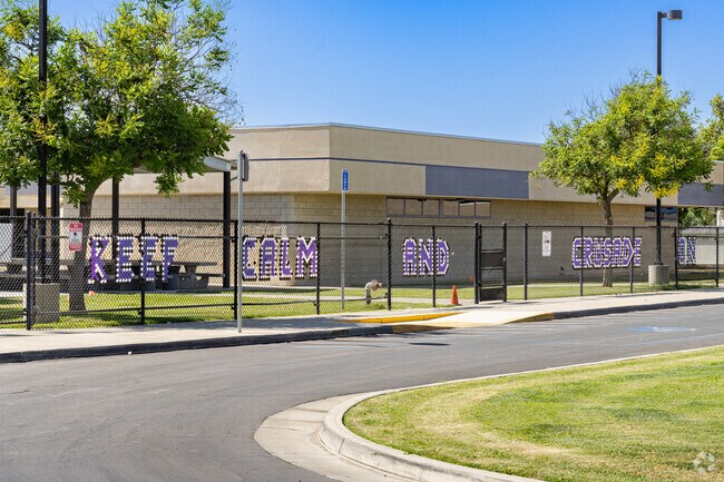 A great motto is featured on the fence at Martin Luther King Jr. Elementary School in Hanford.