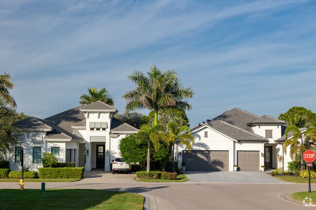 Many Fiddler’s Creek neighborhoods feature coastal contemporary home designs.