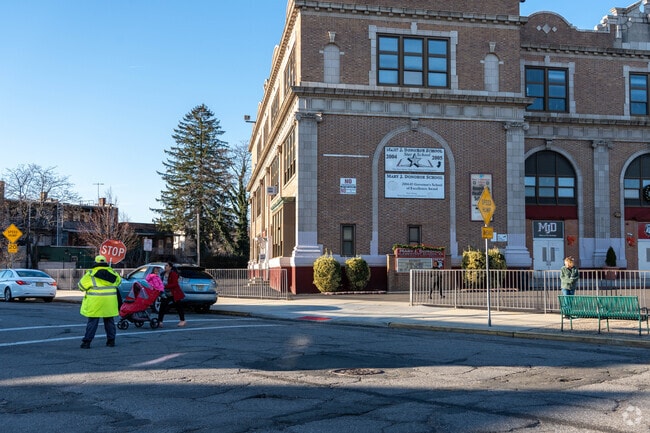 Crossing guards work daily to ensure the safety of the students of Mary J Donohoe Elementary.