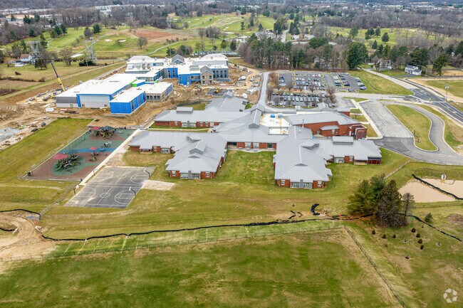 Kathryn D. Markley School's impressive campus can only be apperciated from the air.