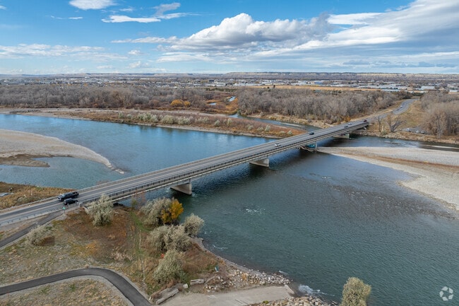Yellowstone River winds past Blue Creek offering scenic views and fishing.