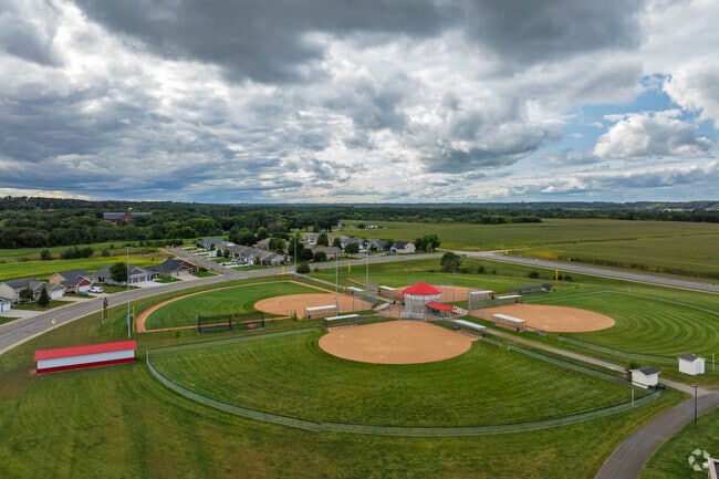 Oak Crest Elementary School has a baseball field.
