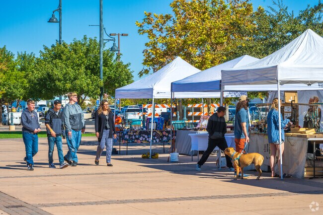 Homestead Acres locals head to the nearby Farmers and Crafts Market in Las Cruces Plaza.