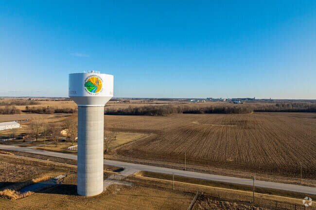 Crawfordsville is a small city surrounded by farm land.