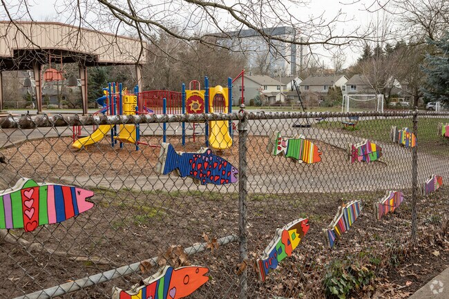 Children's art displayed at a public elementary school in Boise, Oregon.