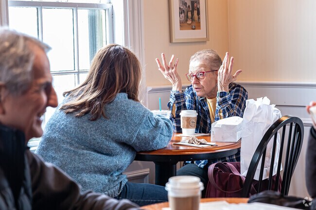 Canton locals enjoy meeting friends to chat at The Blue House Bagel & Coffee Co.
