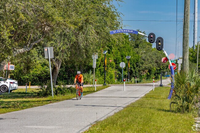 Eagle Crest is jus a block away from biking adventures on the Pinellas Trail.