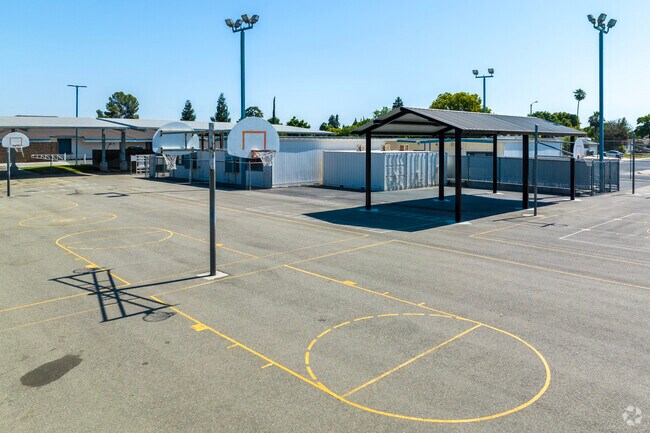 Students can play basketball at Miramonte Elementary School in Clovis.