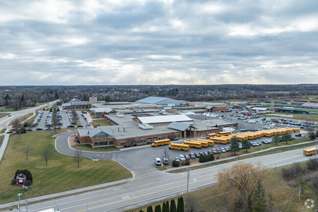 An aerial view of the Muskego High School Campus.