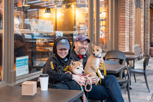 Take your puppies out for an adventure and grab a coffee on Broadway.