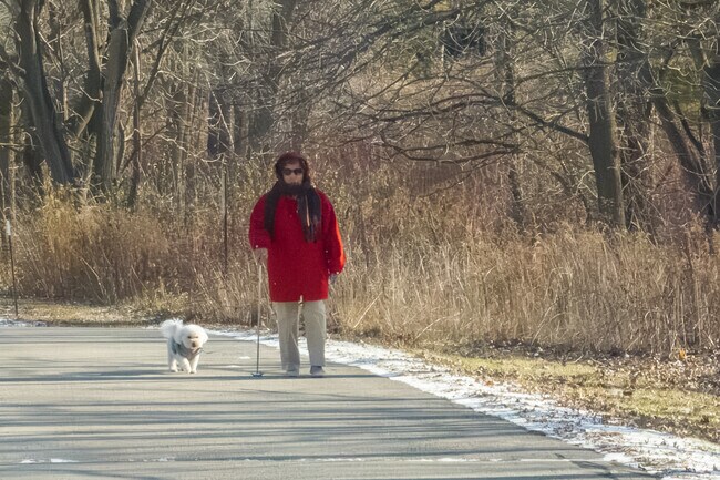 The neighborhood's wide-open streets are perfect for walking and jogging.