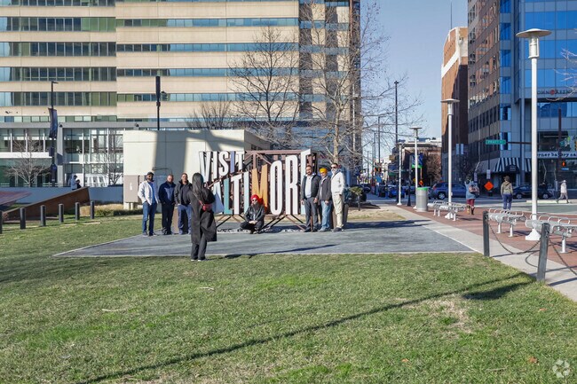 You can enjoy a variety of attractions in downtown Baltimore.