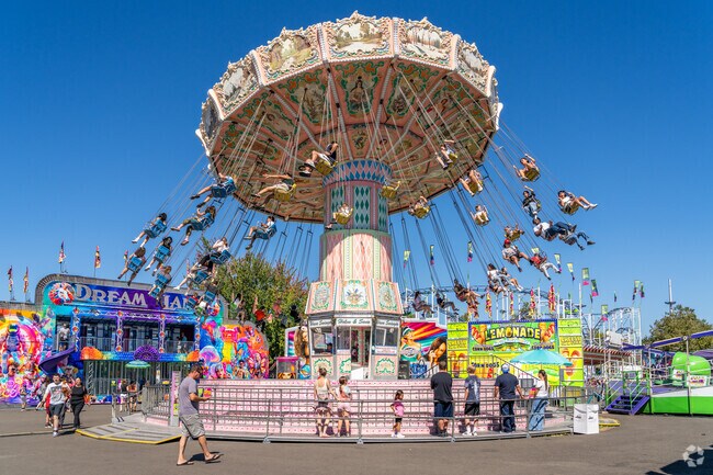 Visitors enjoy the fun rides at the Oregon State Fair in Salem.