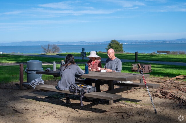 Tara Hills locals enjoy tea on a sunny day at Point Pinole Regional Shoreline.